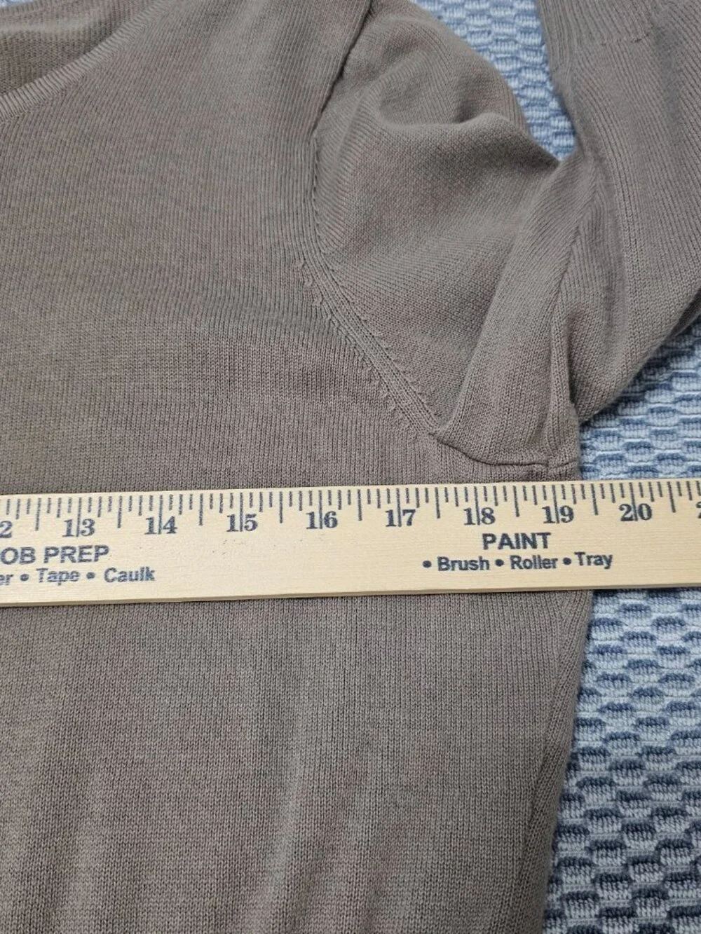 Elle Zipped Ruffled 3/4 Sleeves Cardigan Light Brown - Size Large - Picture 5 of 6